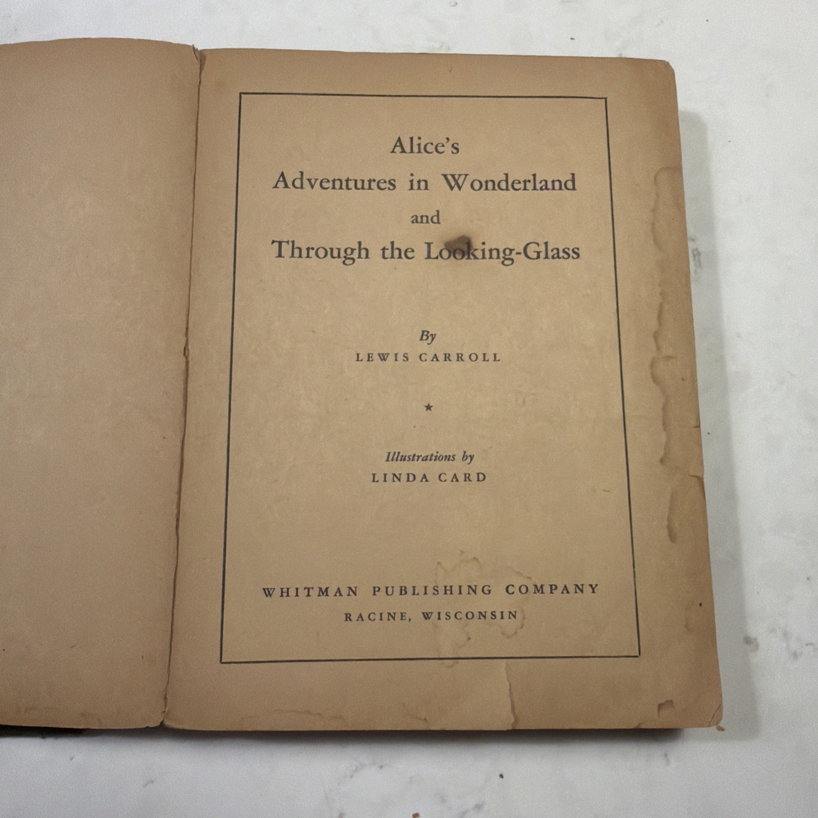 Vintage Adventures of Alice In Wonderland by Lewis Carroll 1945