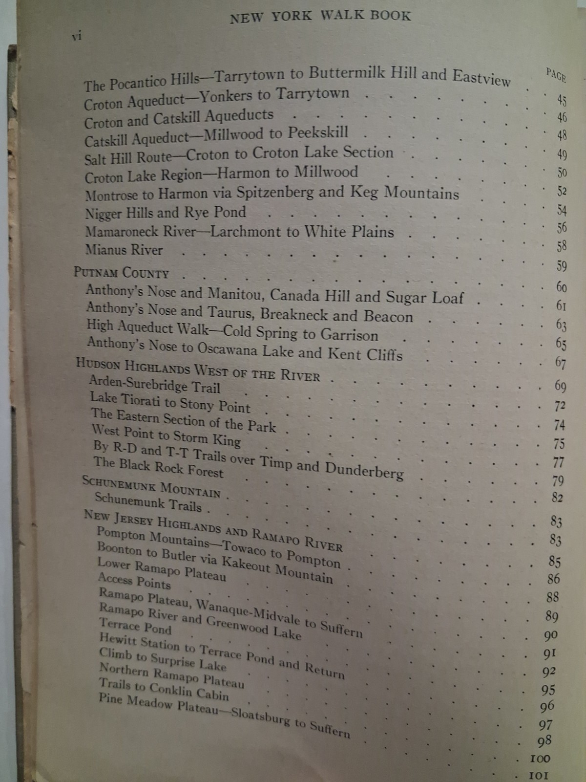 1923 NEW YORK WALK BOOK Raymond Torrey HIKING NJ NY MAPS