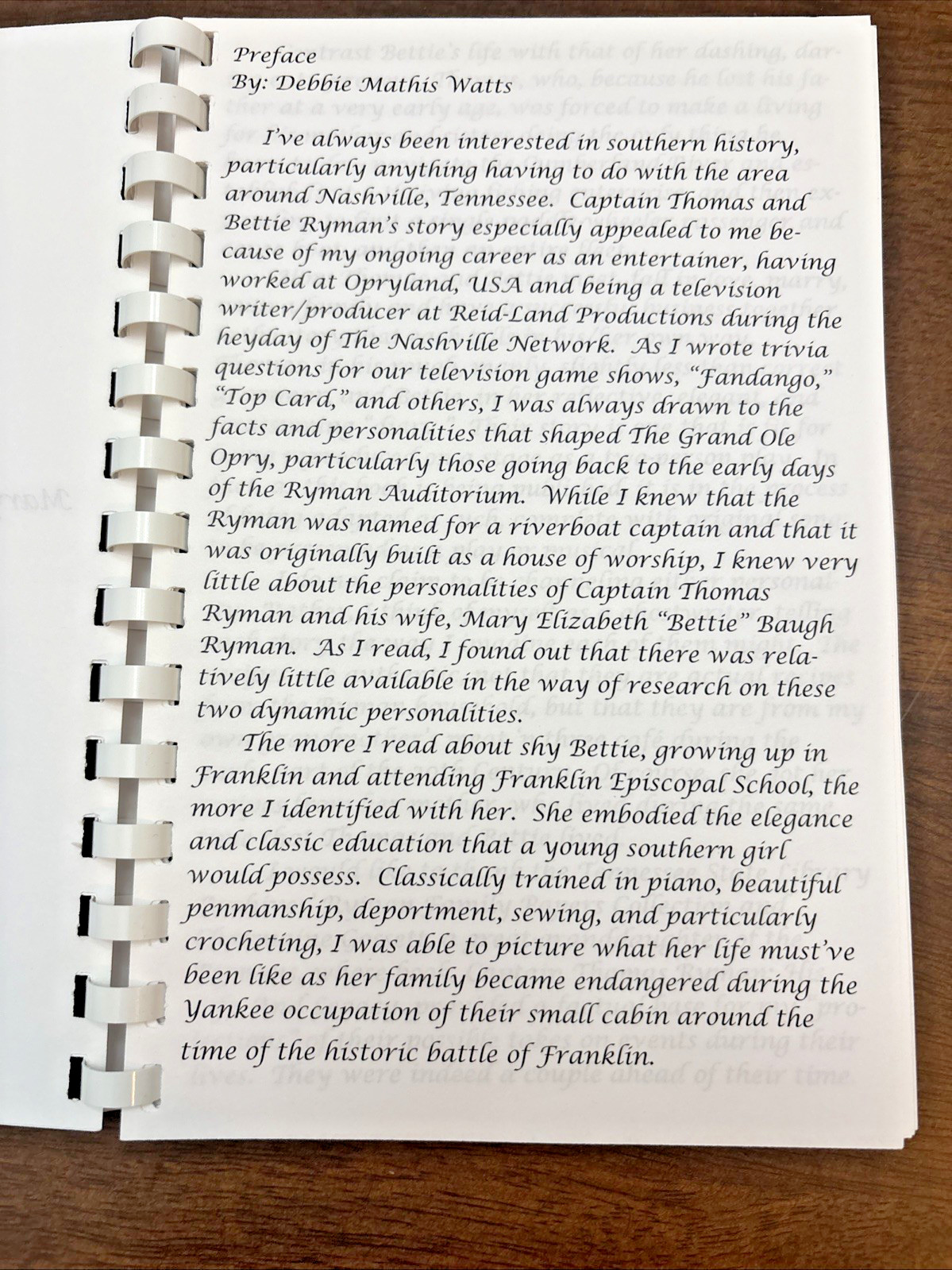 Book Rymans Reflections & Recipes Captain Thomas & Betty Ryman Nashville TN