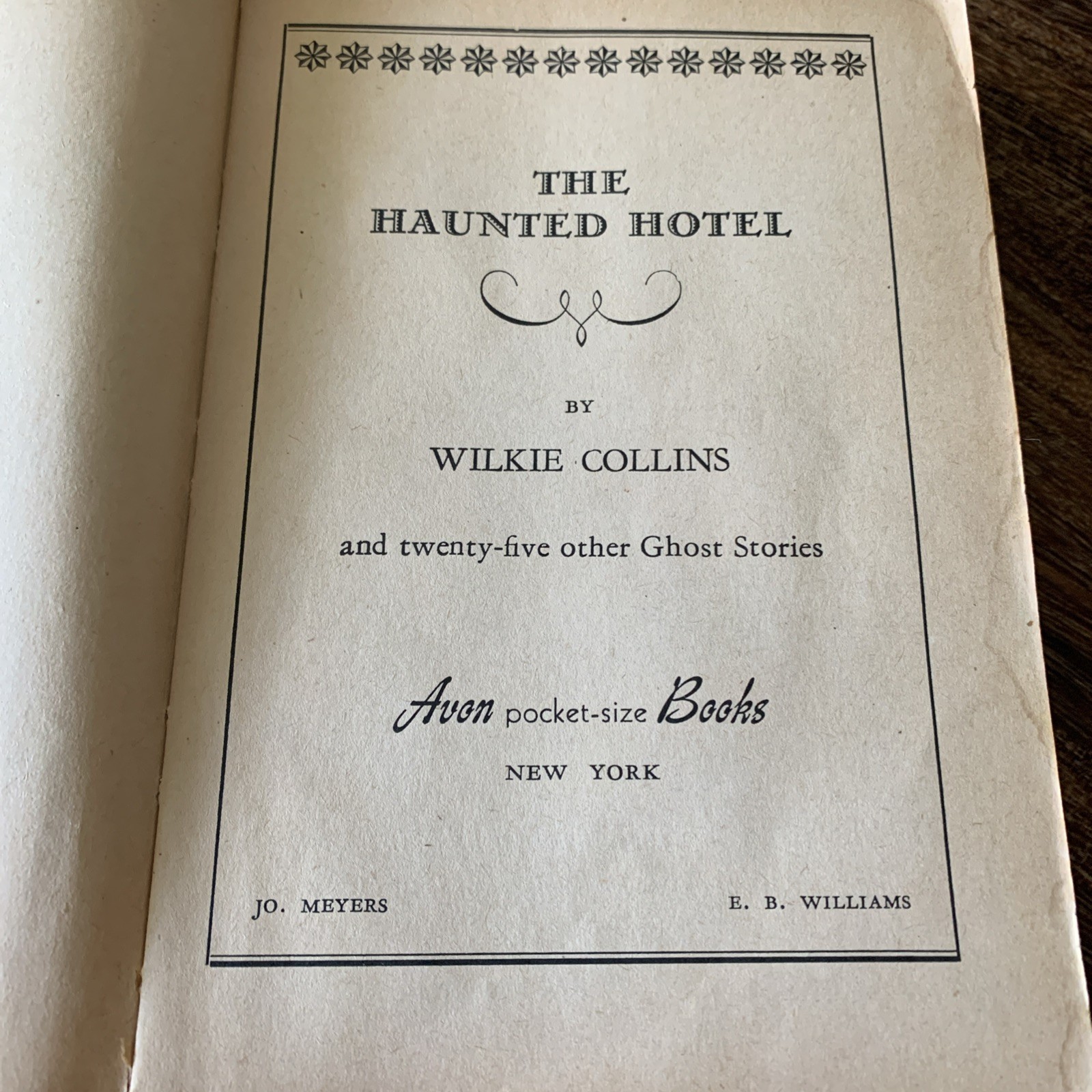 Horror Vintage Pb, Great Ghost Stories by Collins, Avon NN 6, GLOBE, 1941, VG+