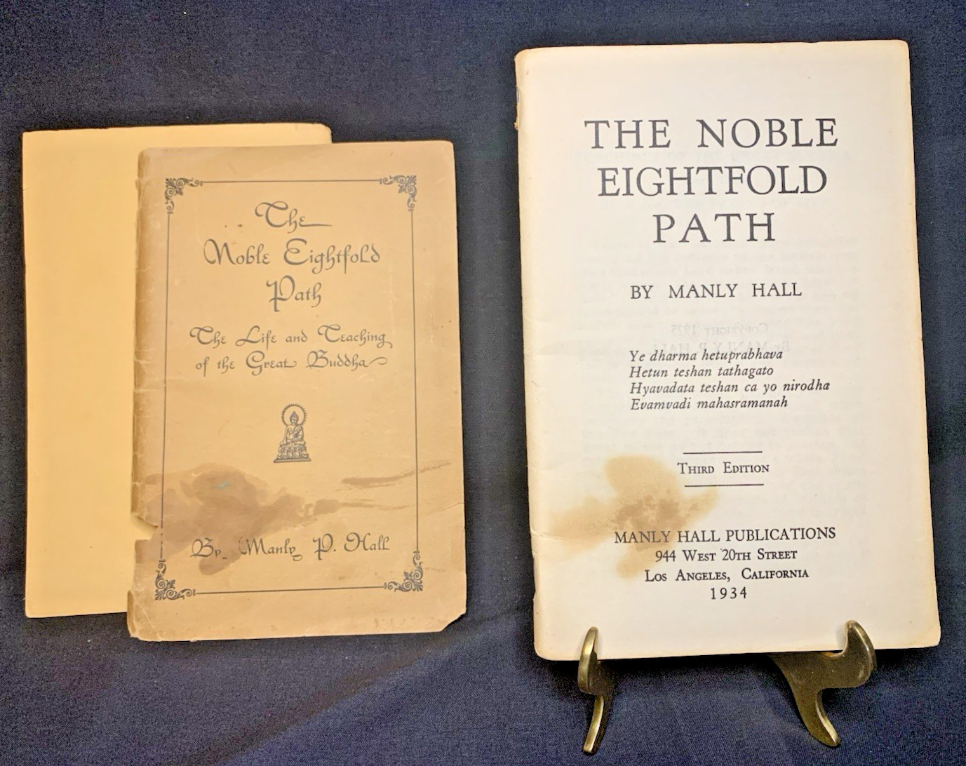 1934 Noble Eightfold Path Manly Hall Los Angeles Esoteric Occult Pocket Pamphlet