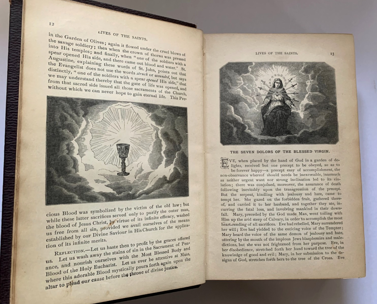 Antique PICTORIAL LIVES of the SAINTS HC Illustrated 1888