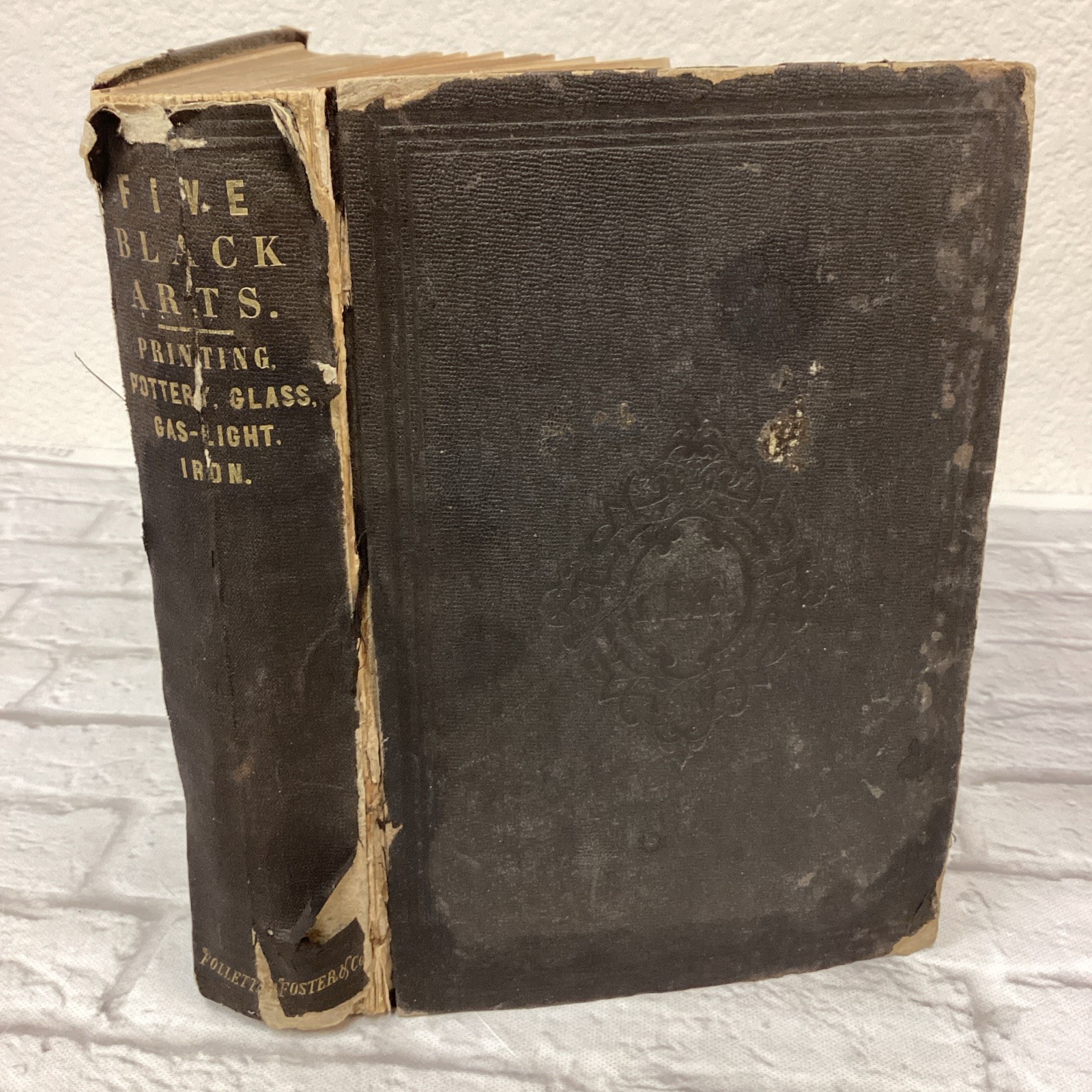 Five Black Arts – 1861 Coggeshall – Printing, Pottery, Glass, Iron, Gas-Light