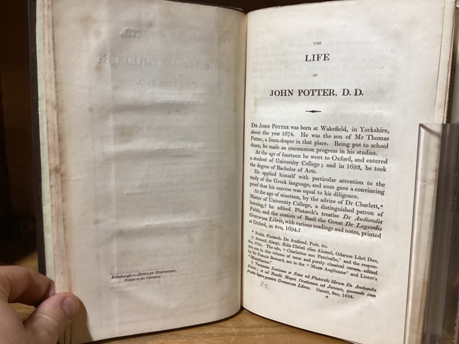 1832 Archaeologia Graeca / Antiquities Of Greece – John Potter – G. F. HOAR COPY