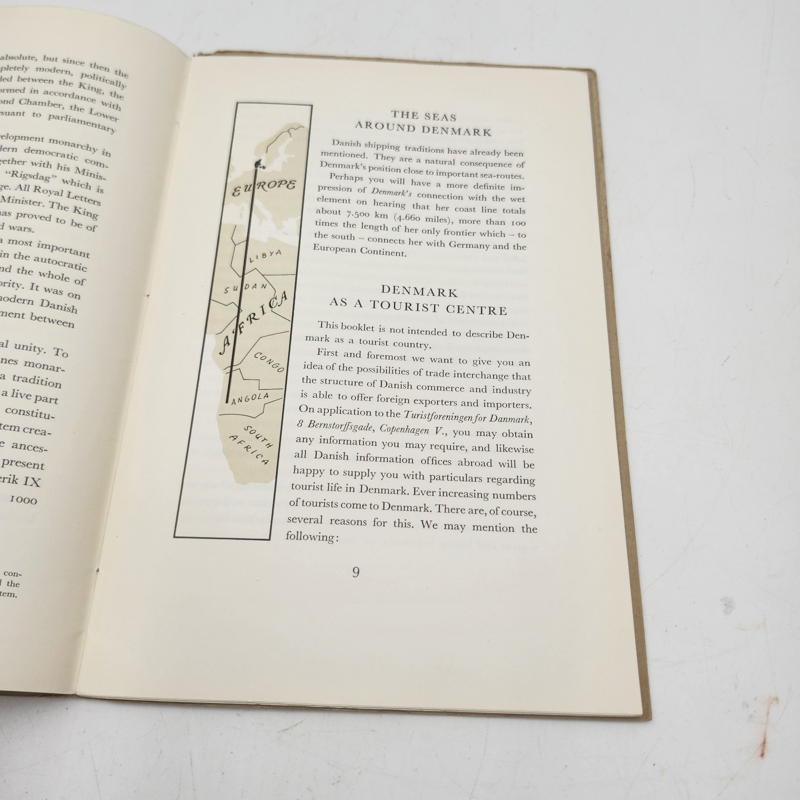 Vintage Travel Book Denmark paperback