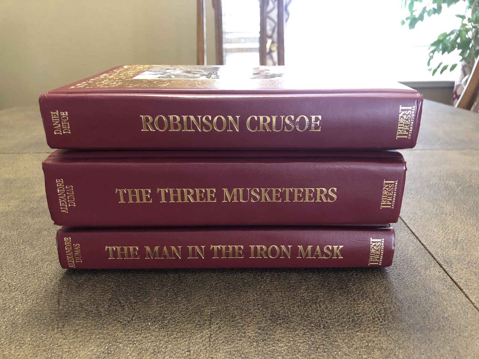 Alexandre Dumas & Daniel Defoe Deluxe Reprints, Trident Press. 3 books combo.