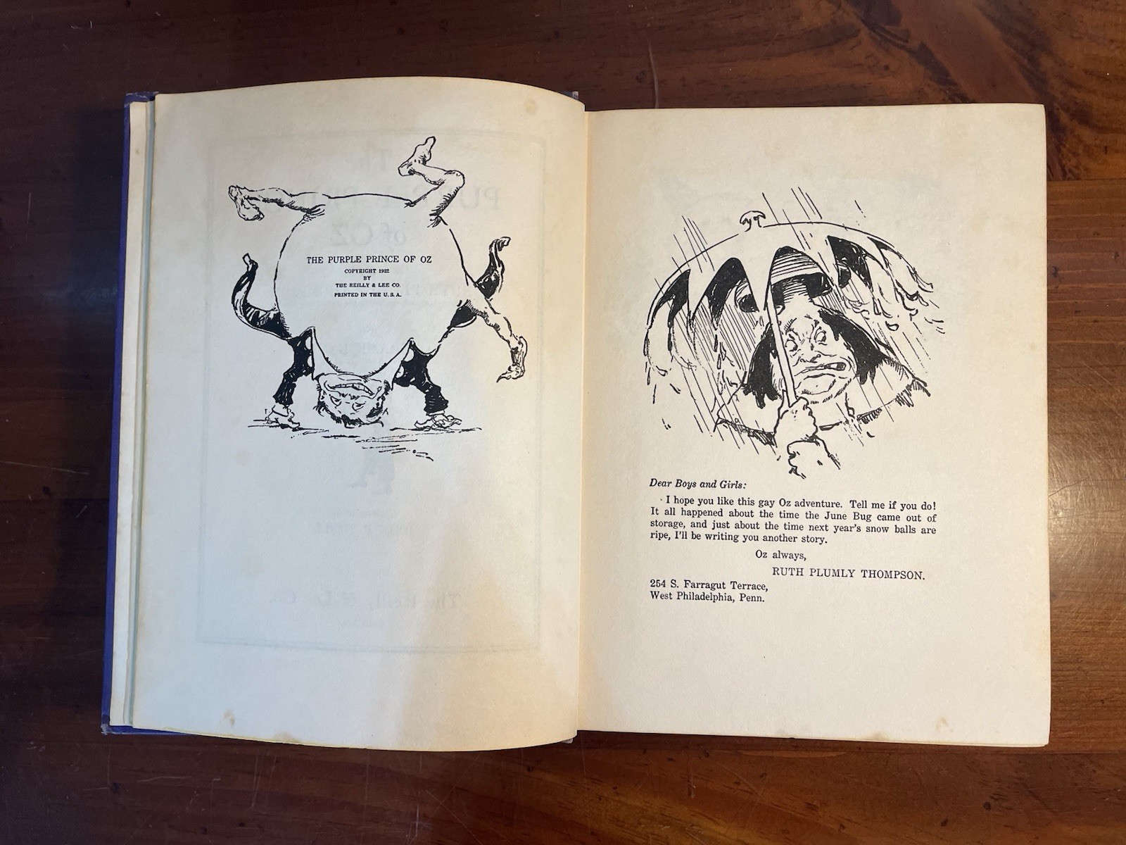 The Purple Prince of Oz 1st Print HC Book L Frank Baum Ruth, Plumly Thompson