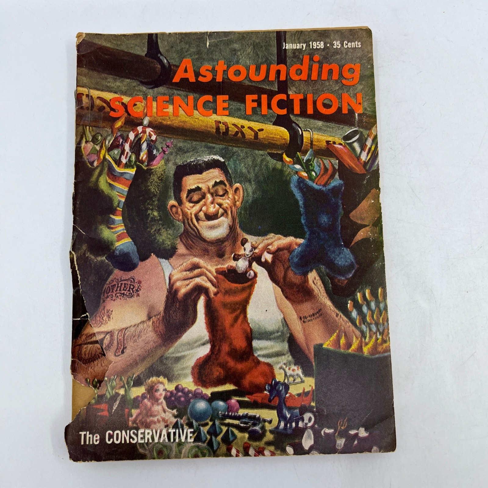 Astounding Science Fiction Pulp January 1958 – Frank Herbert Mullen Leinster TH9