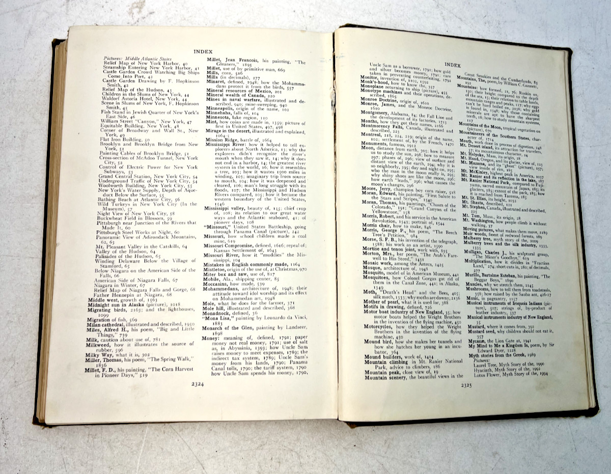 1926 Pictured Knowledge: The New Method of Visual Instruction Volume 6 Book