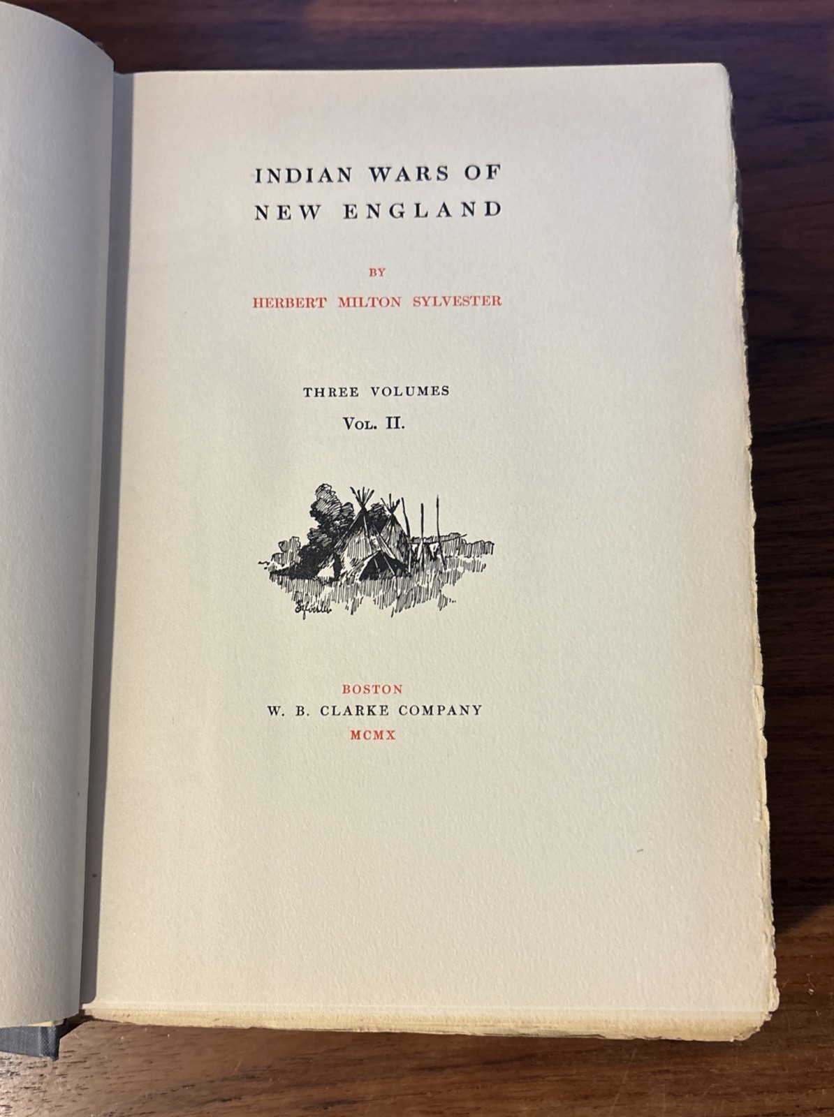 INDIAN WARS OF NEW ENGLAND by H.M. Sylvester (1910 First, HC) 3 Volume Set
