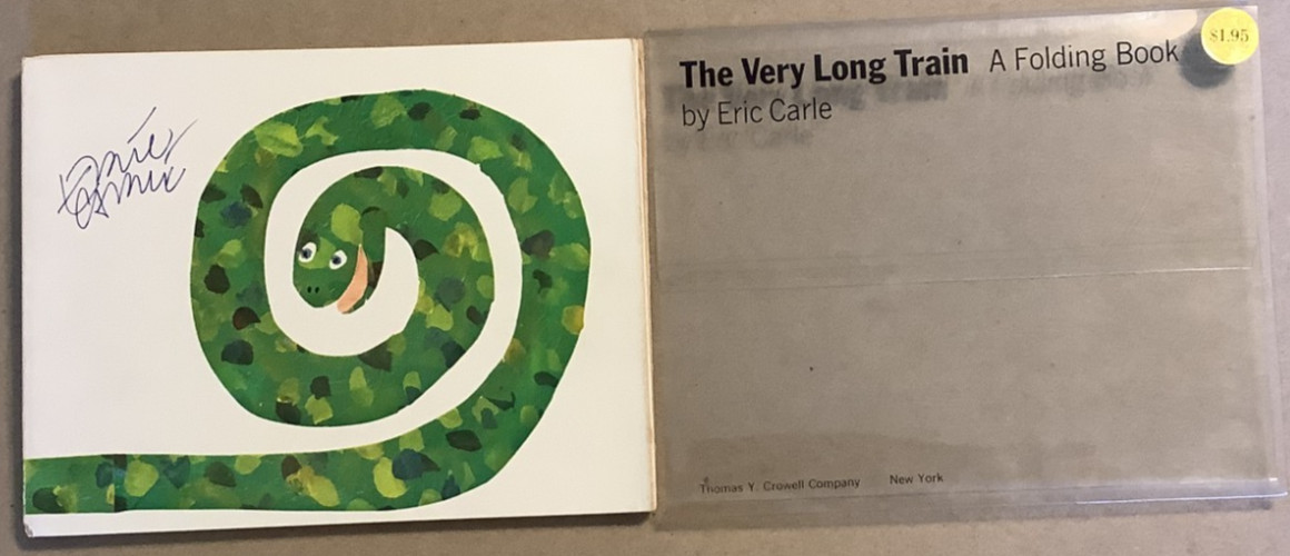 Autographed VG 1972 HC First Edition Review Copy Very Long Tail Eric Carle