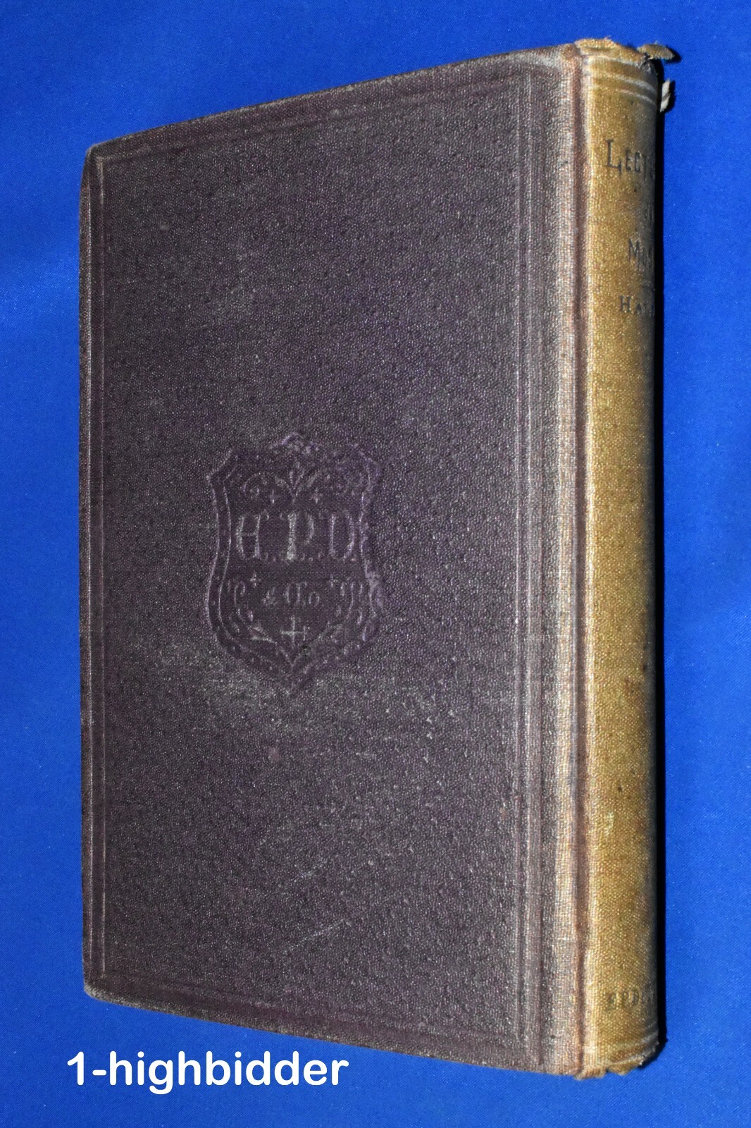1869 Moses: A Course of Lectures from St James Church New London CT 1st Ed HC