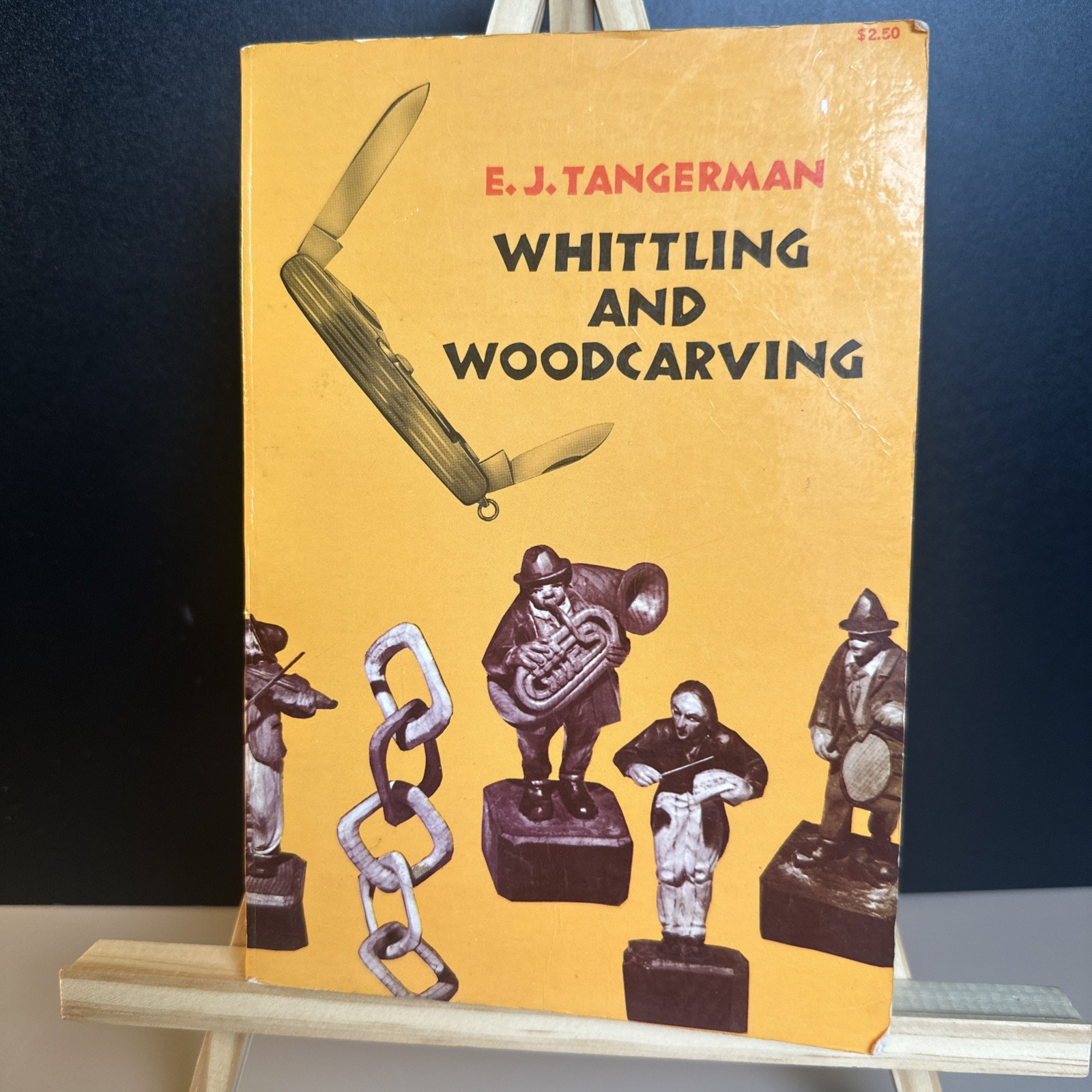 Whittling and Woodcarving by E.J. Tangerman Paperback Book Vintage 1962