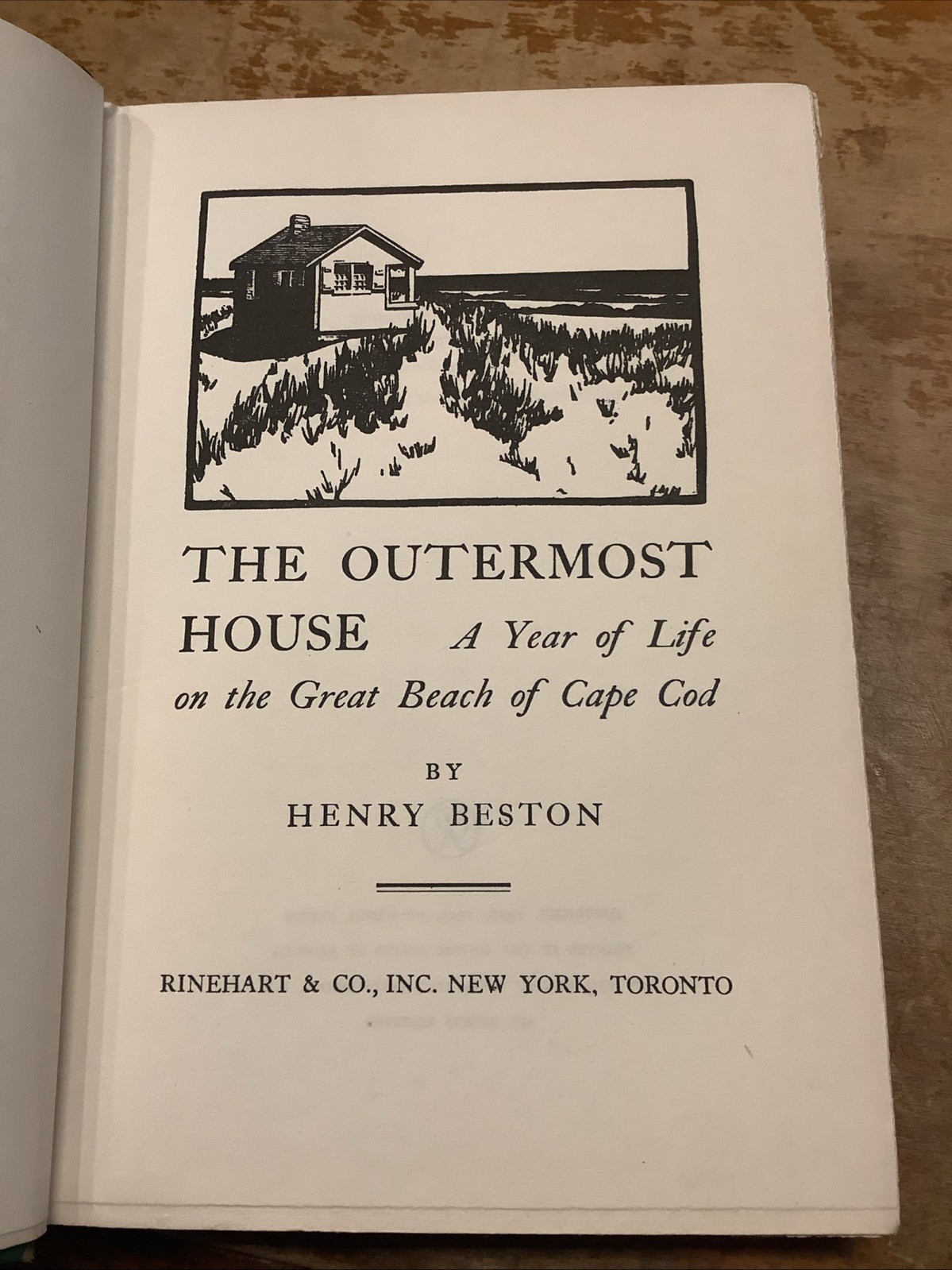 The Outermost House Signed By Henry Beston To Painter Charles Hopkinson