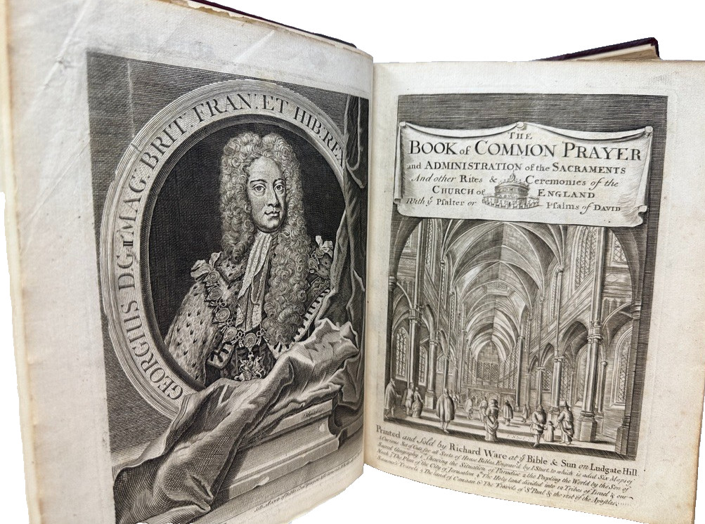 RARE 1765 Book of Common Prayer, Bible, SIX J. Sturt maps, Handwritten notes-4to