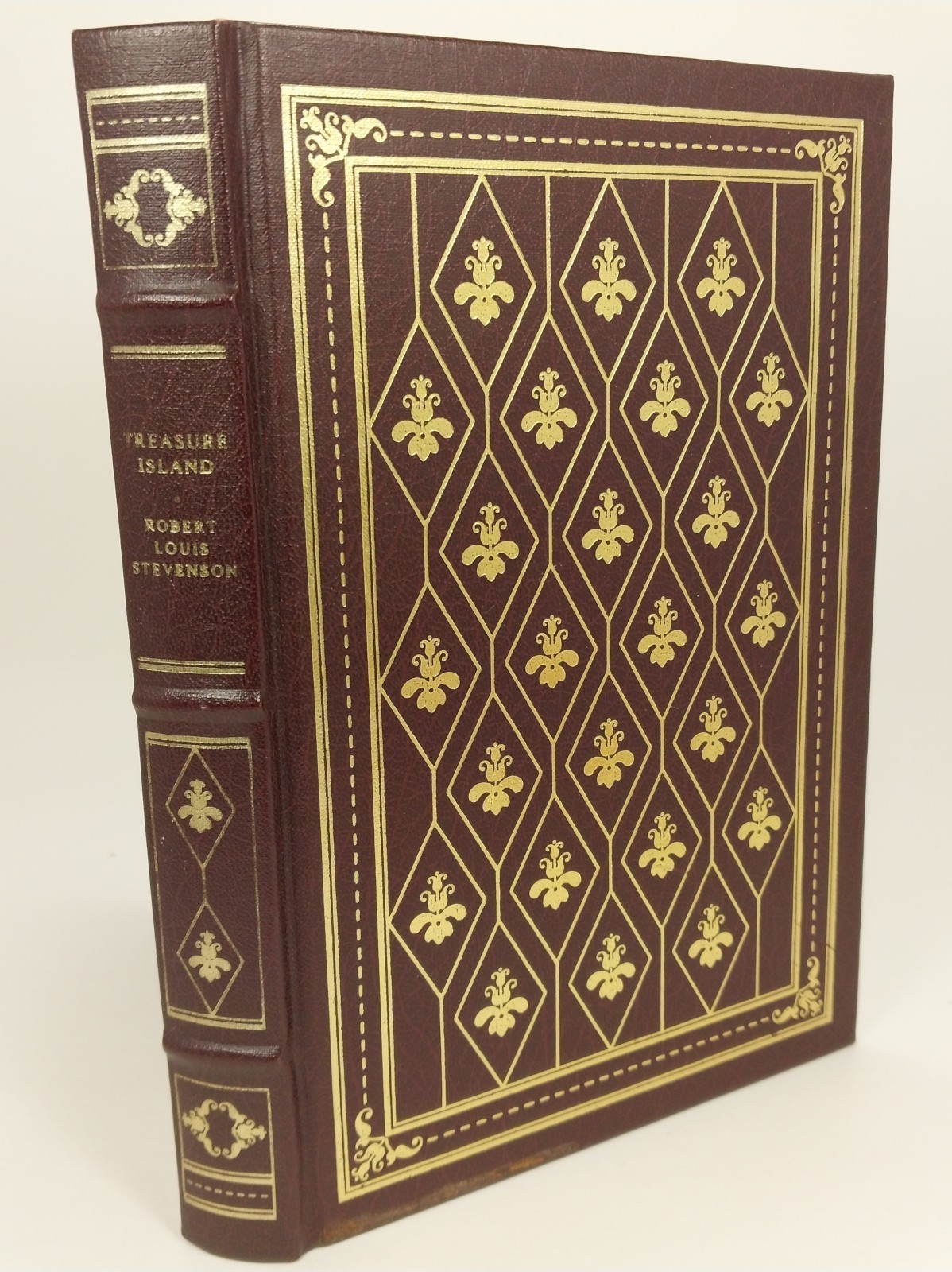 Franklin Library 1981 Treasure Island Stevenson Leatherette 3 Hubs Gilt Like New