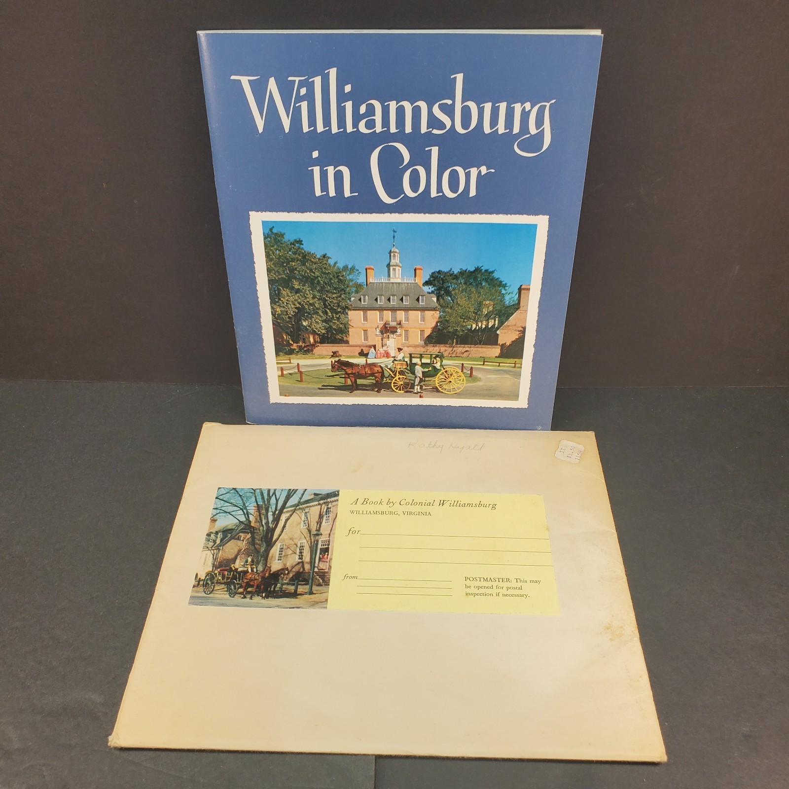 Colonial Williamsburg Virginia In Color 1954 PB Booklet Picture Book w/Envelope