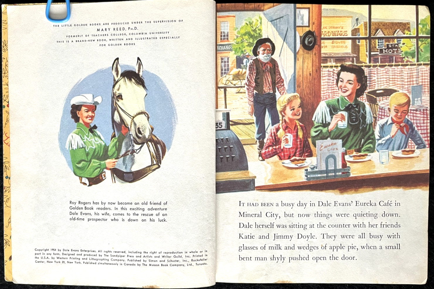 DALE EVANS & LONE RANGER ~ 1st „A“ ed. childrens Little Golden Book set, Western