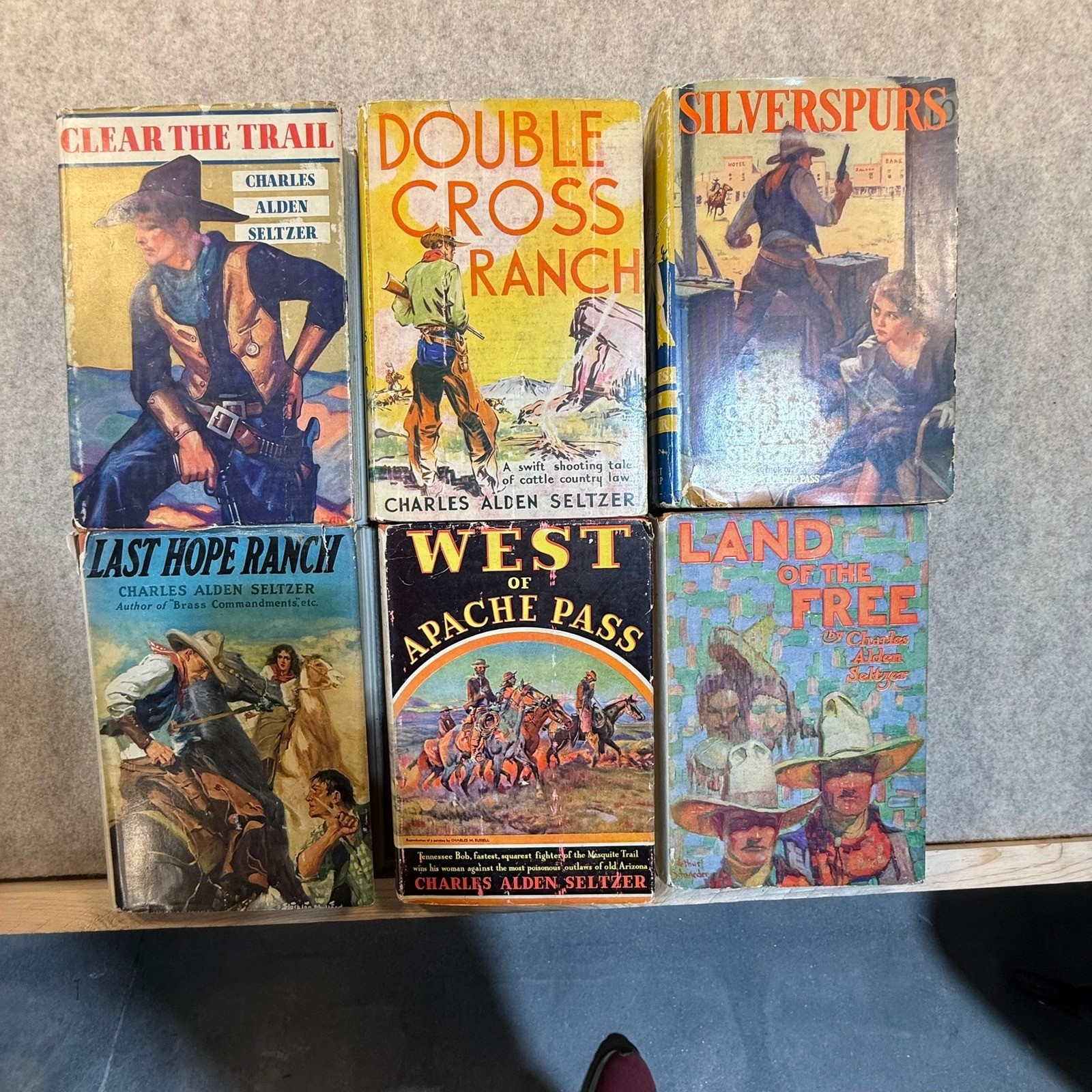 6 Vintage Charles Alden Seltzer Western Novels Grosset & Dunlap Dust Jackets 30s