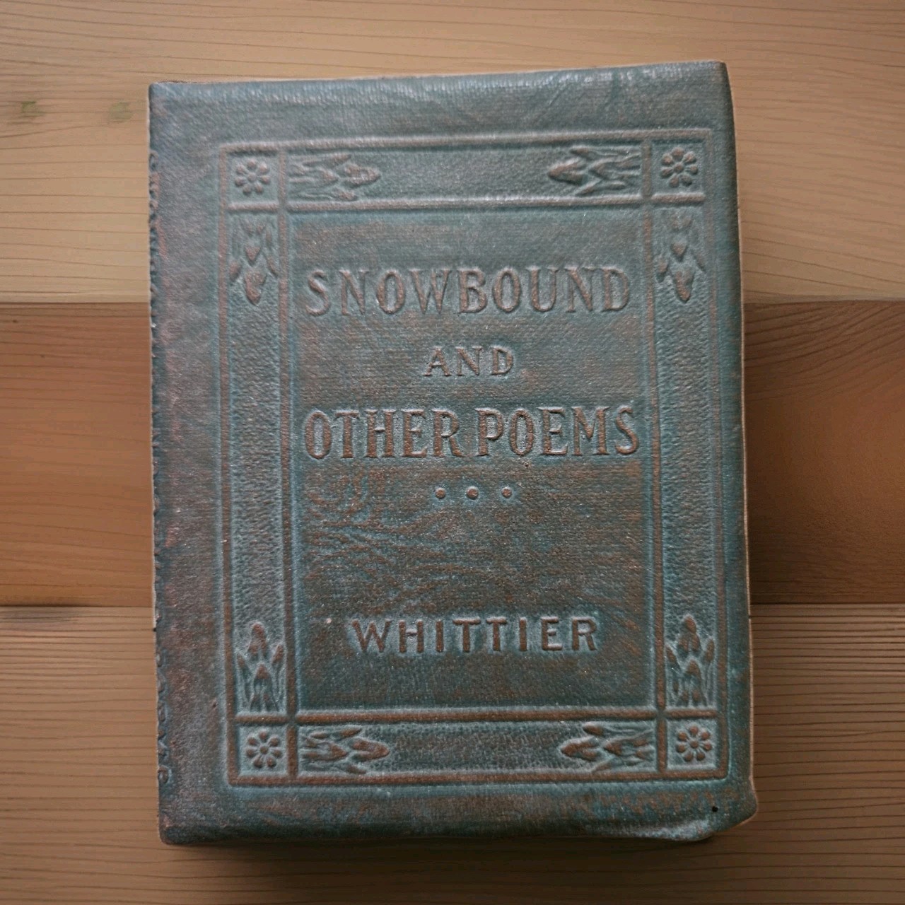 1920. LITTLE LEATHER LIBRARY BOOK Snowbound and Other Poems By WHITTIER Antique