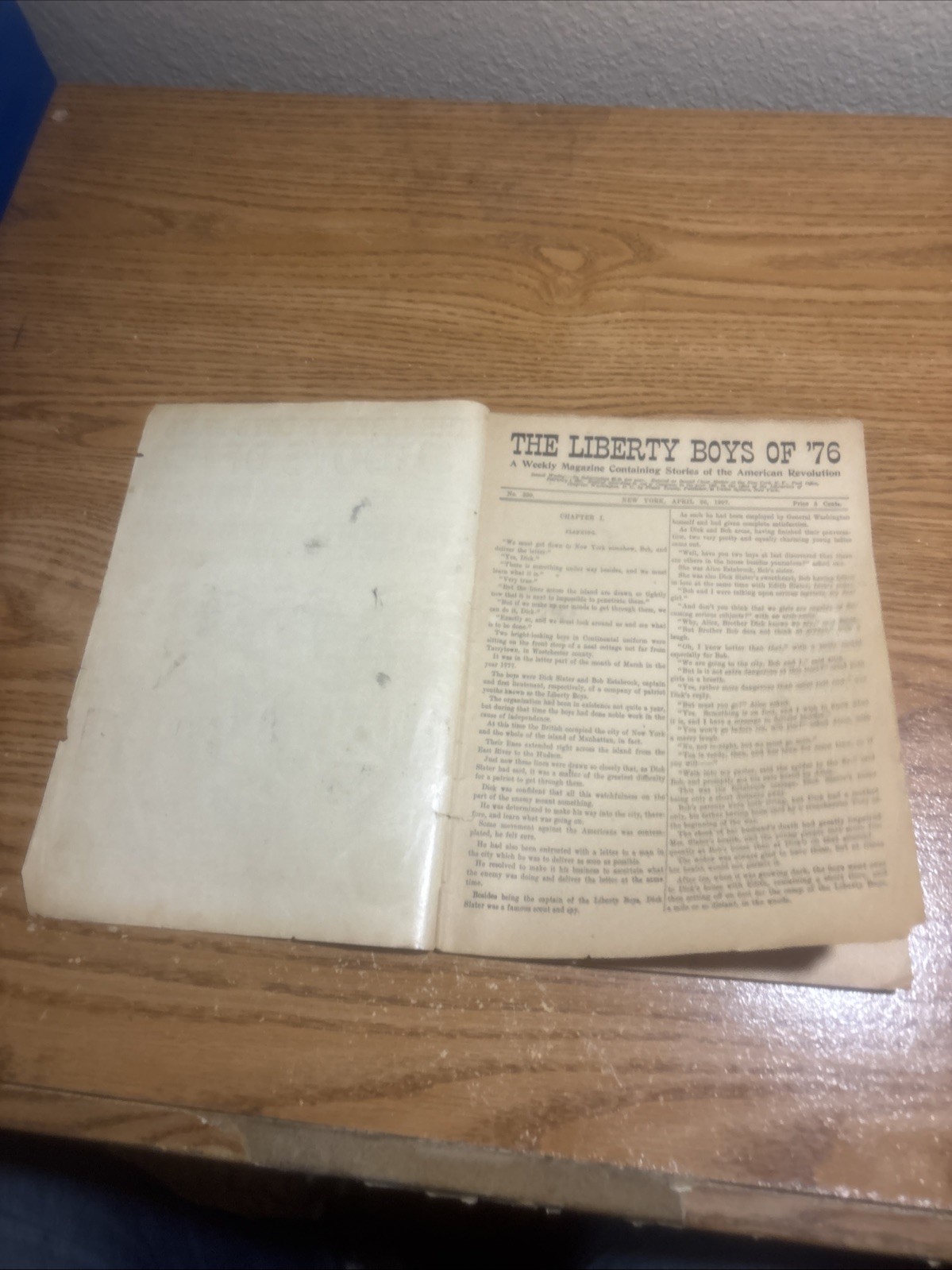 1907 The Liberty Boys of 76 No. 330 By Frank Tousey Winning A Stubborn Fight