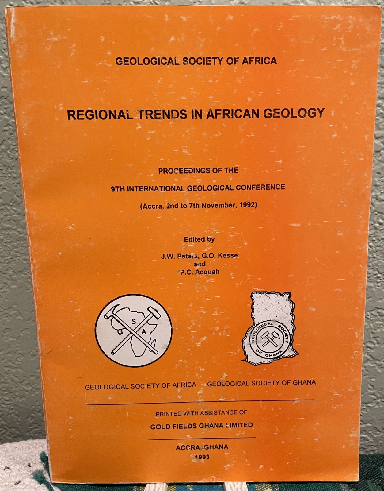 J W Peters / Regional Trends in African Geology 1993 1st Edition (?)