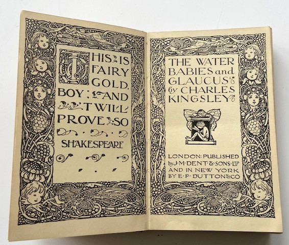 THE WATER BABIES and GLAUCUS by Charles Kingsley 1910 Hardback BOOK Dent