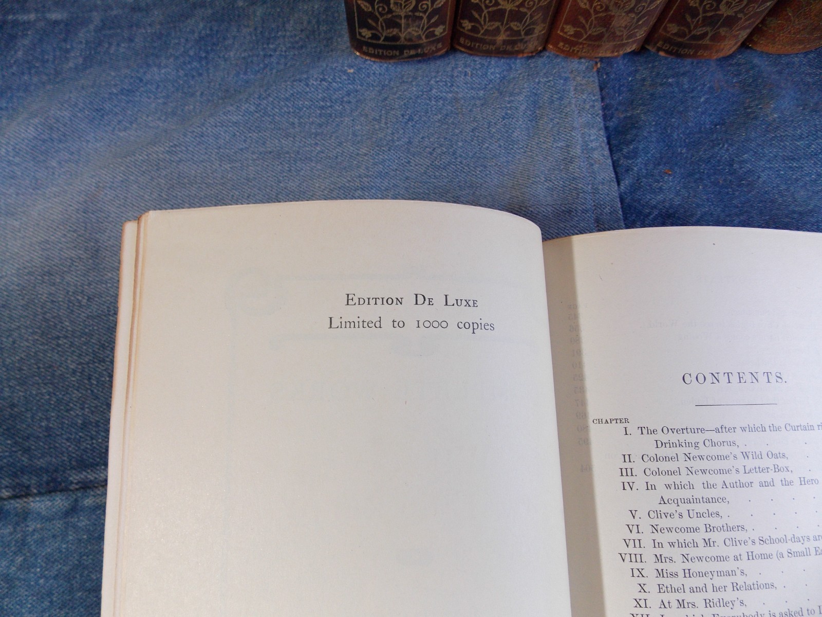 EDITION DE LUXE THE WORKS OF William Thackeray Limited to 1000, 11 VOLUMES