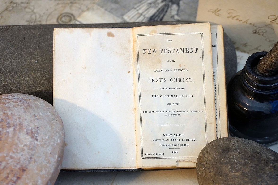 „The New Testament“ American Bible Society, New York, 1853 (Pocket Bible)