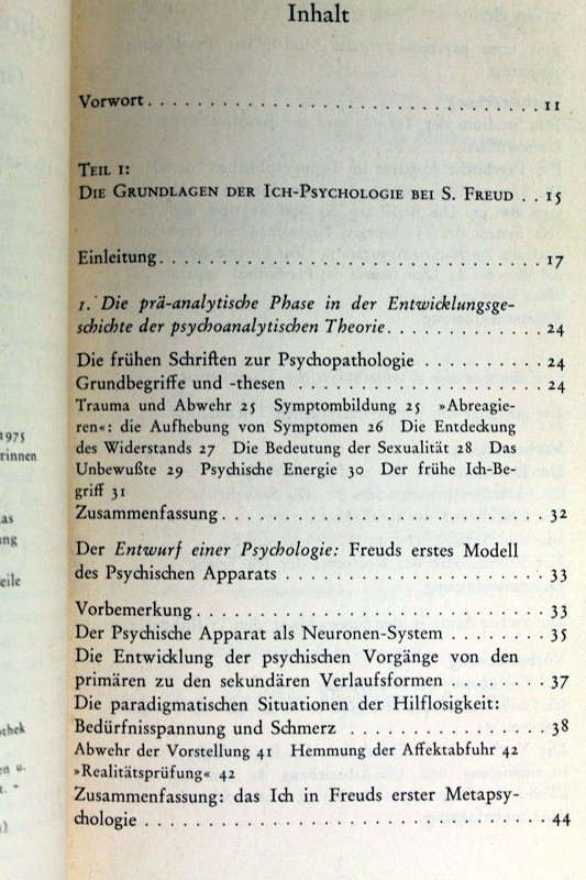 Psychoanalytische Ich-Psychologie. Grundlagen und Entwicklung. stw 381 Drews, Si