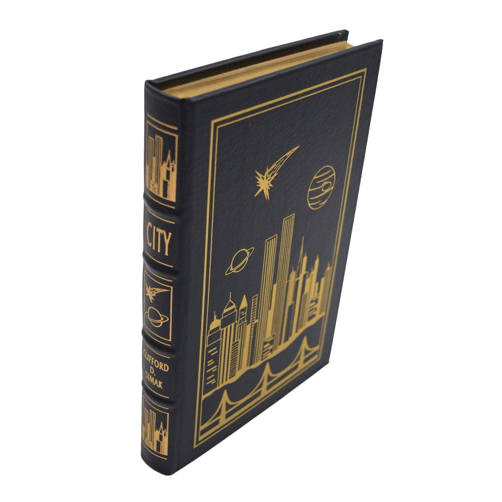 City By Clifford D. Simak EASTON PRESS 1995 Leather w/Original Collector’s Notes