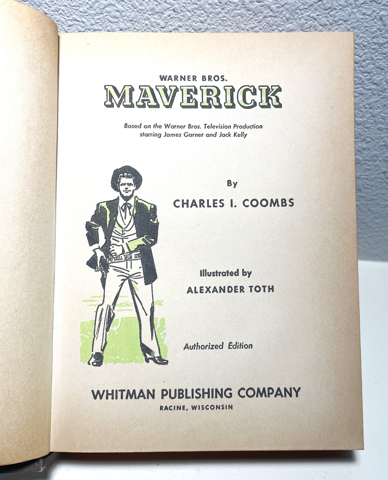 Warner Bros. Maverick Starring James Garner & Jack Kelly 1959 Whitman Book 1566