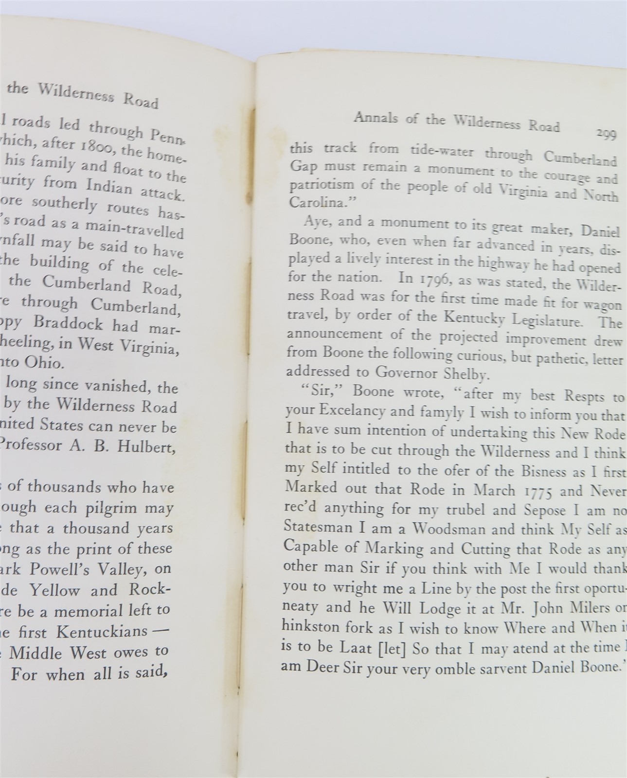 Daniel Boone and the Wilderness Road H. Addington Bruce 1922 Macmillan Co HC