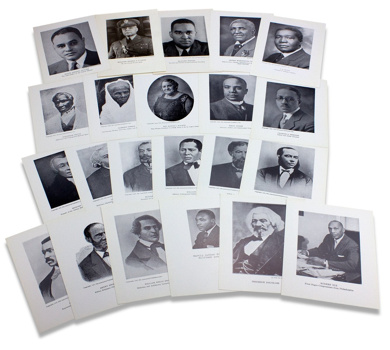 [Associated Publishers] – 22 portraits of notable Black American… – 1968