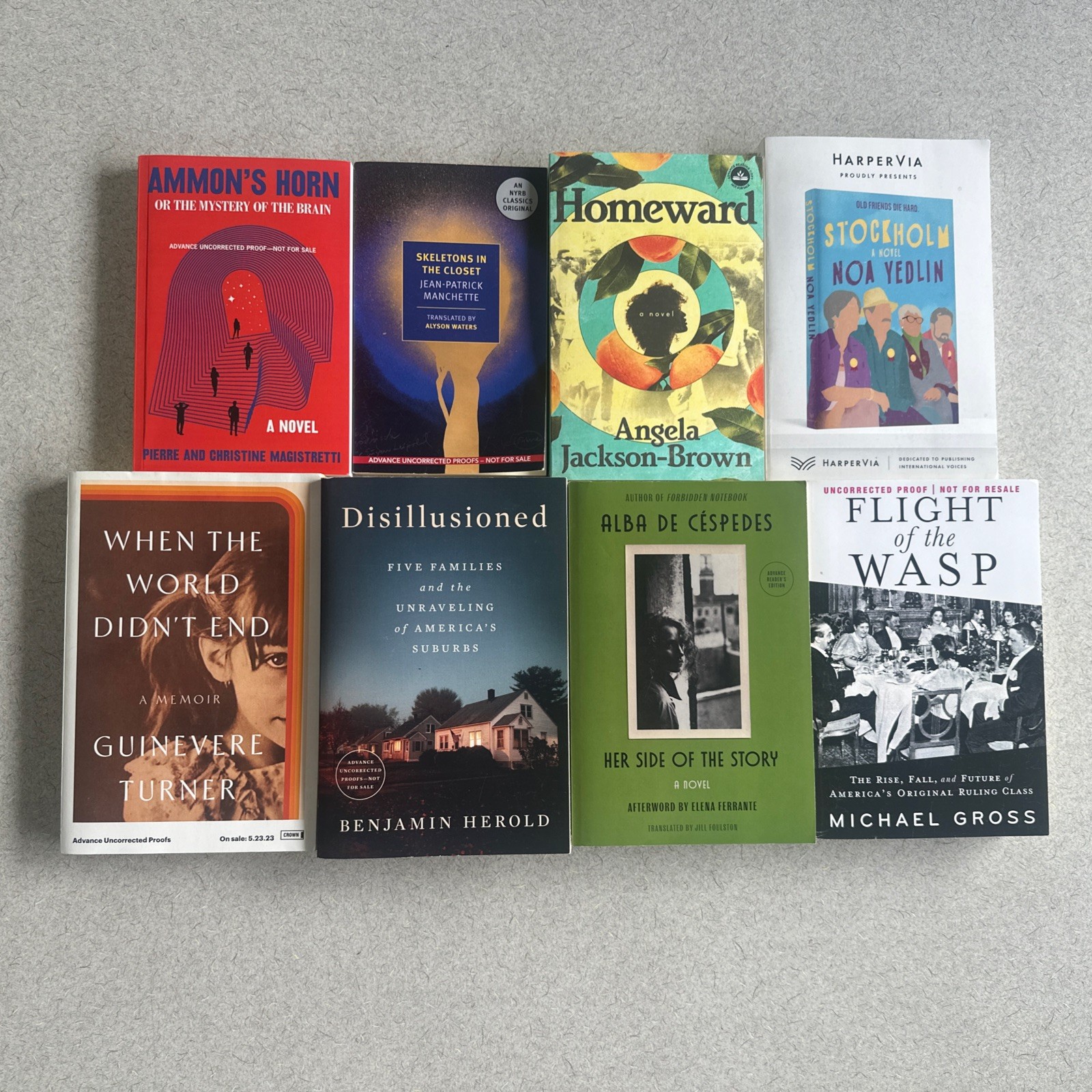 Lot of 8 Advance Reader Copies ARCs Uncorrected Proofs Rare Pre-Publication PBs