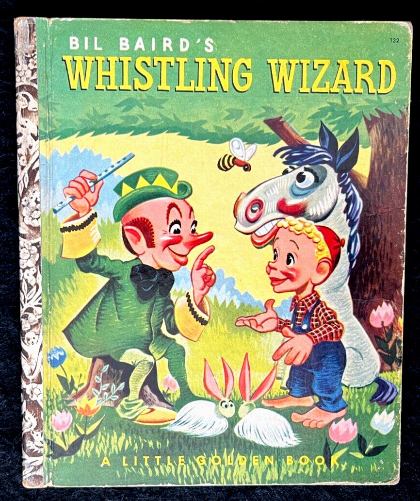 Bill Baird’s WHISTLING WIZARD ~ 1st „A“ ed. Little Golden Book #132, TV puppet
