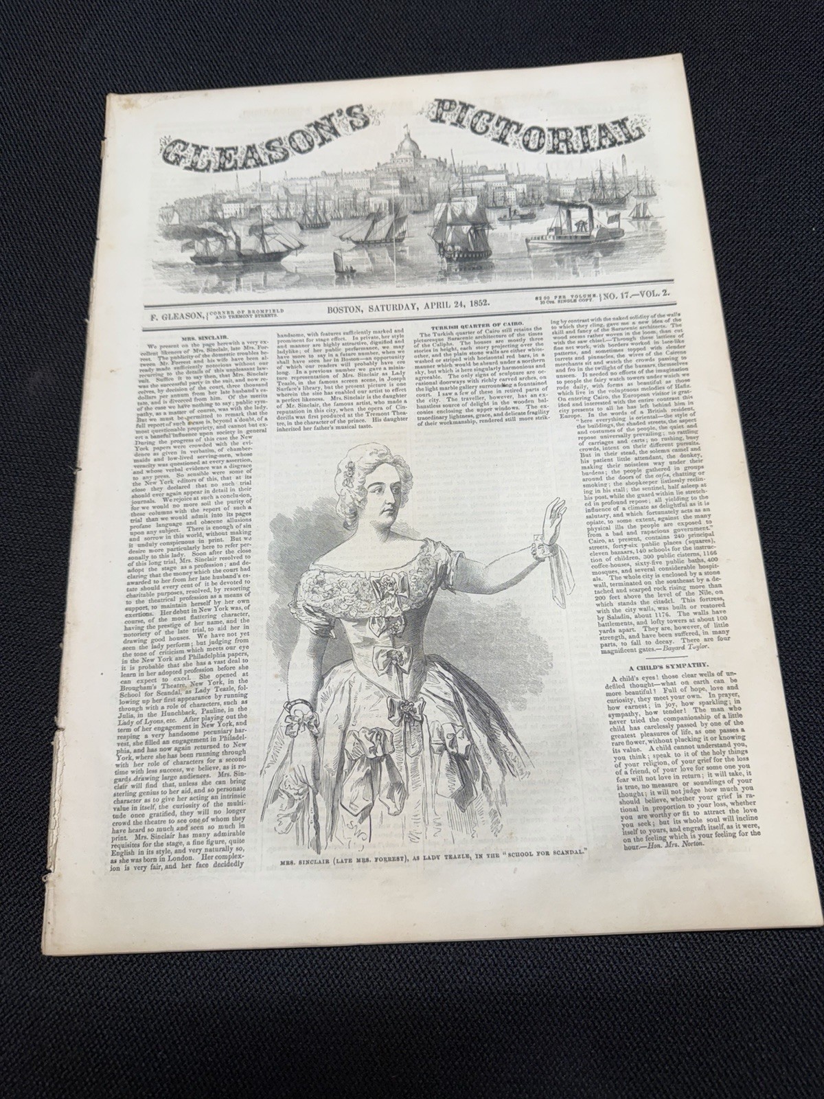 GLEASON’S PICTORIAL MAGAZINE – April 24, 1852