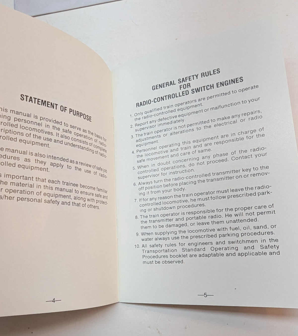 Cyclops Training Manual for Safe Operation of Radio-Controlled Locomotives PB