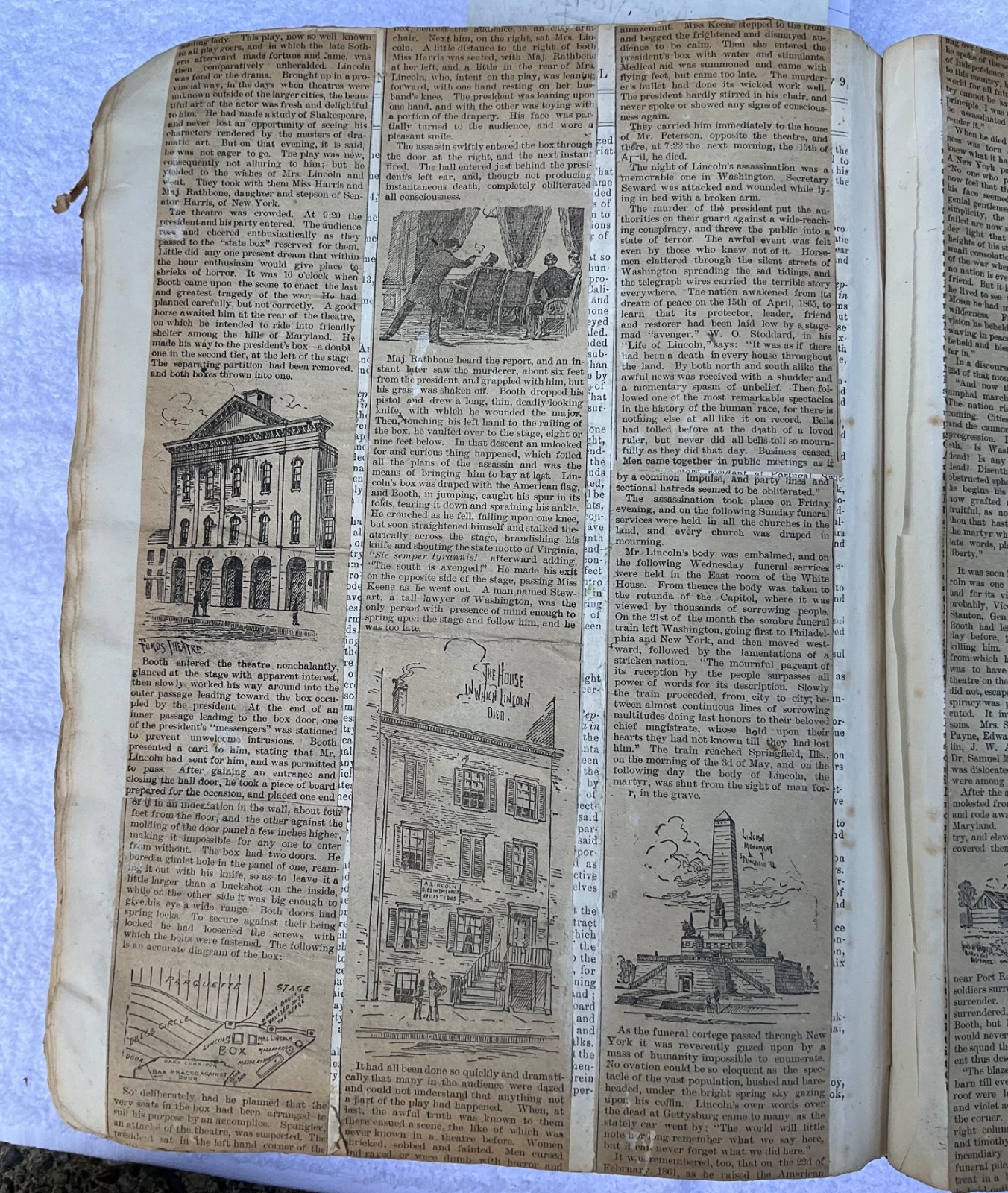 Antique Vintage 1870 Law Book w 1870-1880s Subscription Stories Pasted -Altered