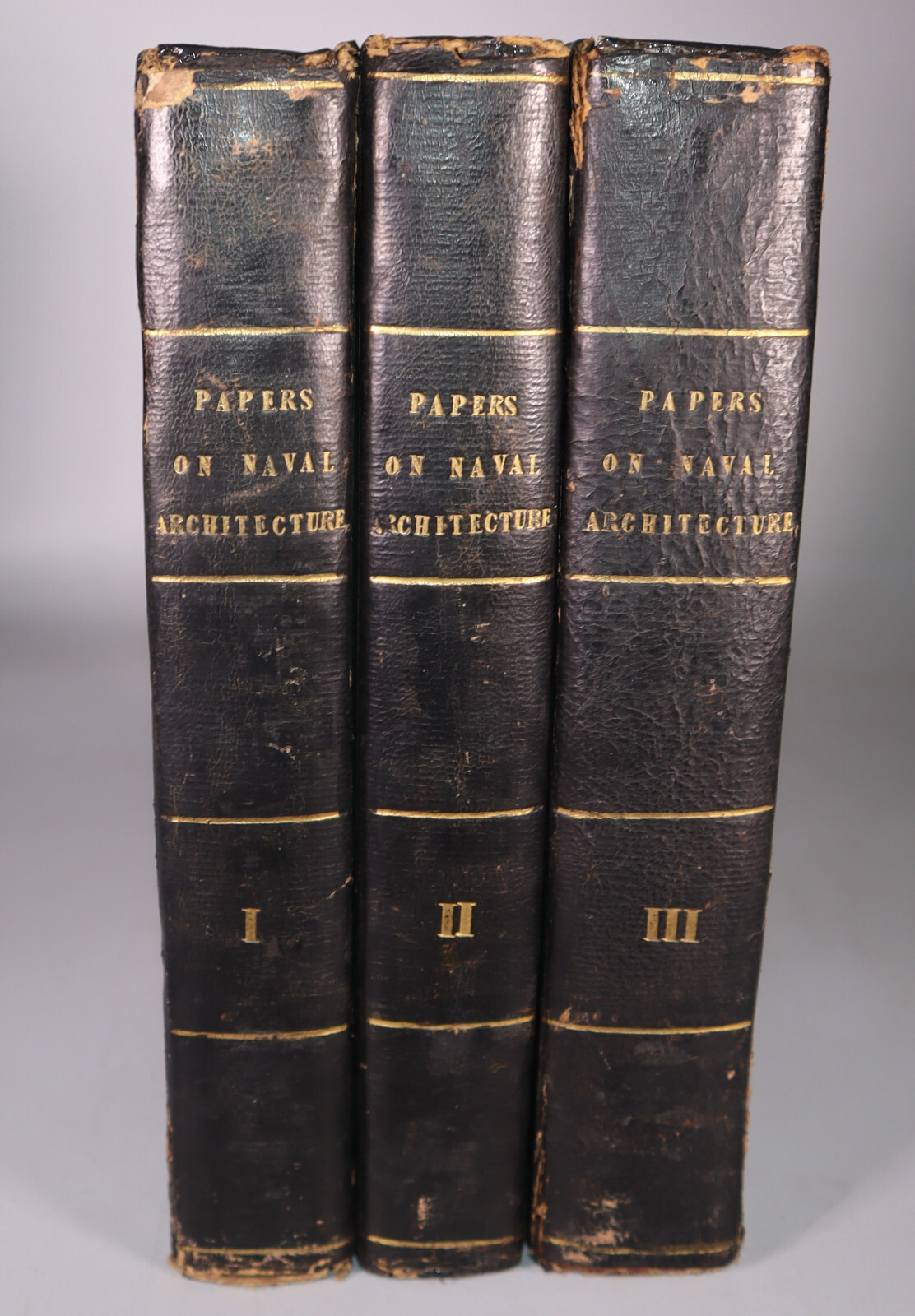1826-30 Papers on Naval Architecture Science Morgan & Creuze 25 Plates 3 Vols