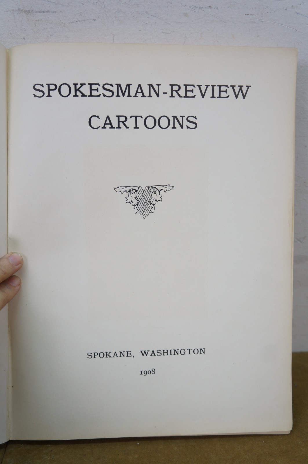 1908 William C. Morris Spokesman Review Cartoons Political Satire Book 12″