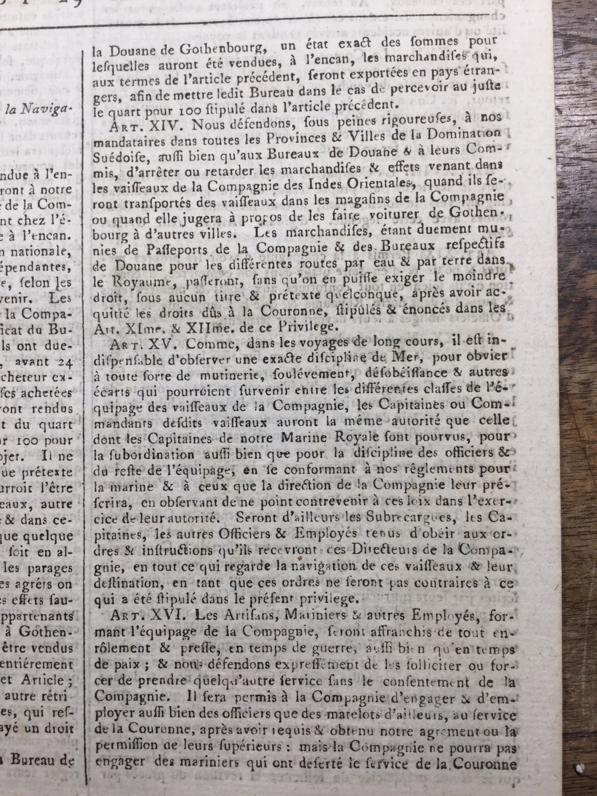 Sweden Company Of The Indies Swedish 1783 Gothenburg Mecca