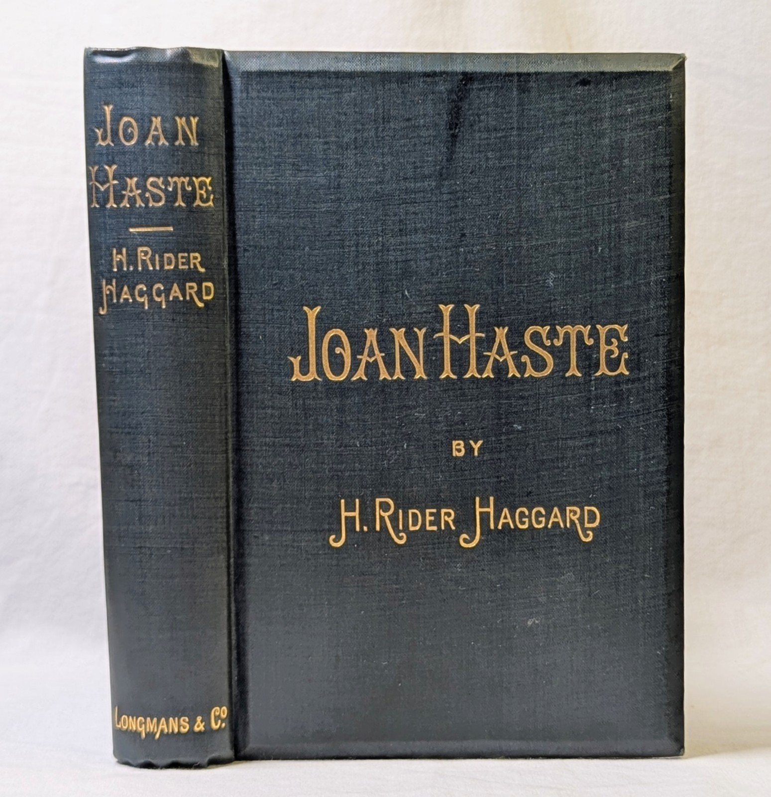 1895 JOAN HASTE H. Rider Haggard 1st Edition Longmans UK Blue Cloth Beveled