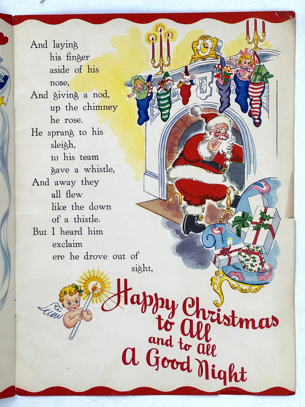 1947 Night Before Christmas. Illustrated VINTAGE