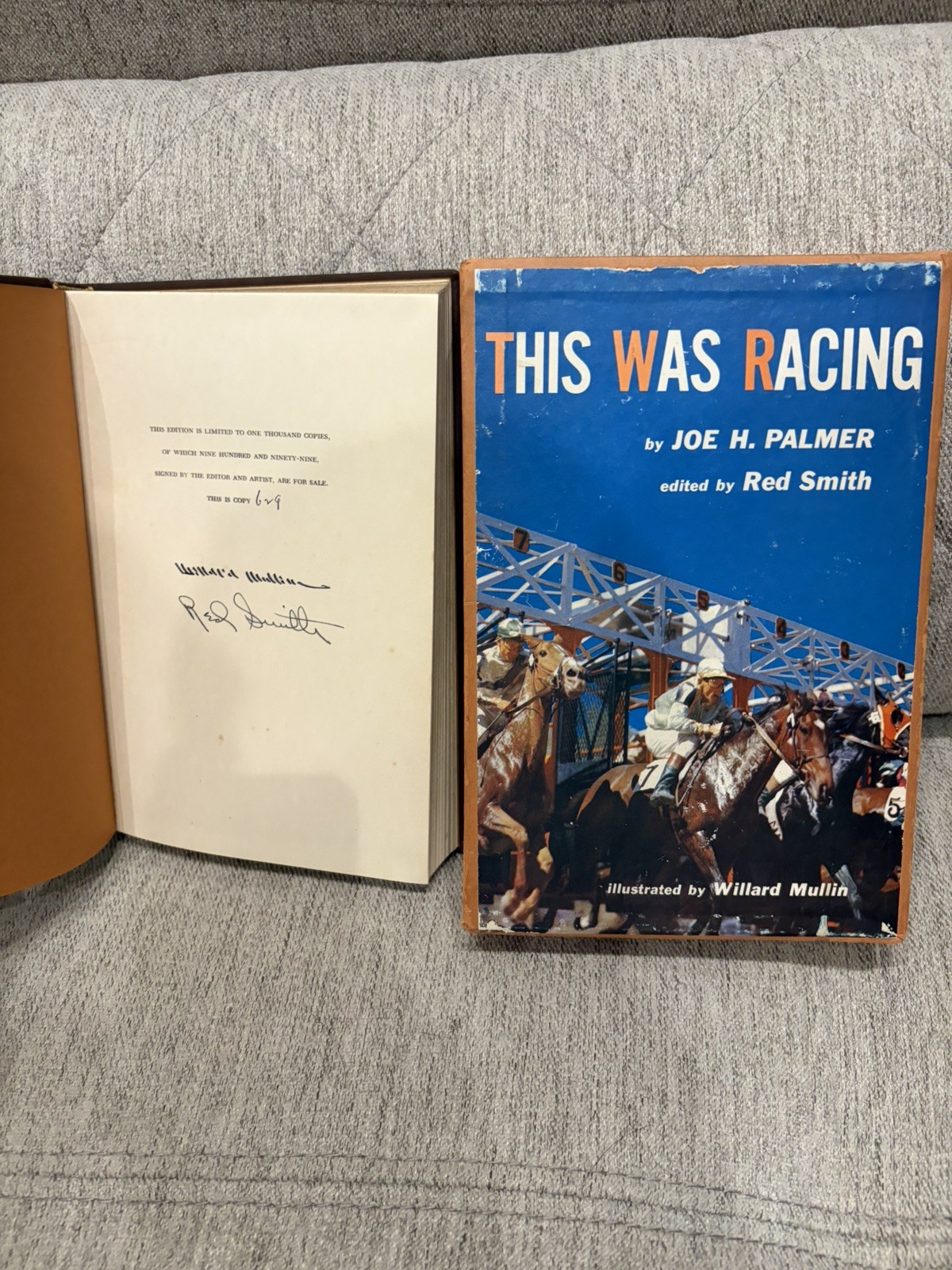 This Was Racing Book Autographed By Joe Palmer And Red Smith!!!