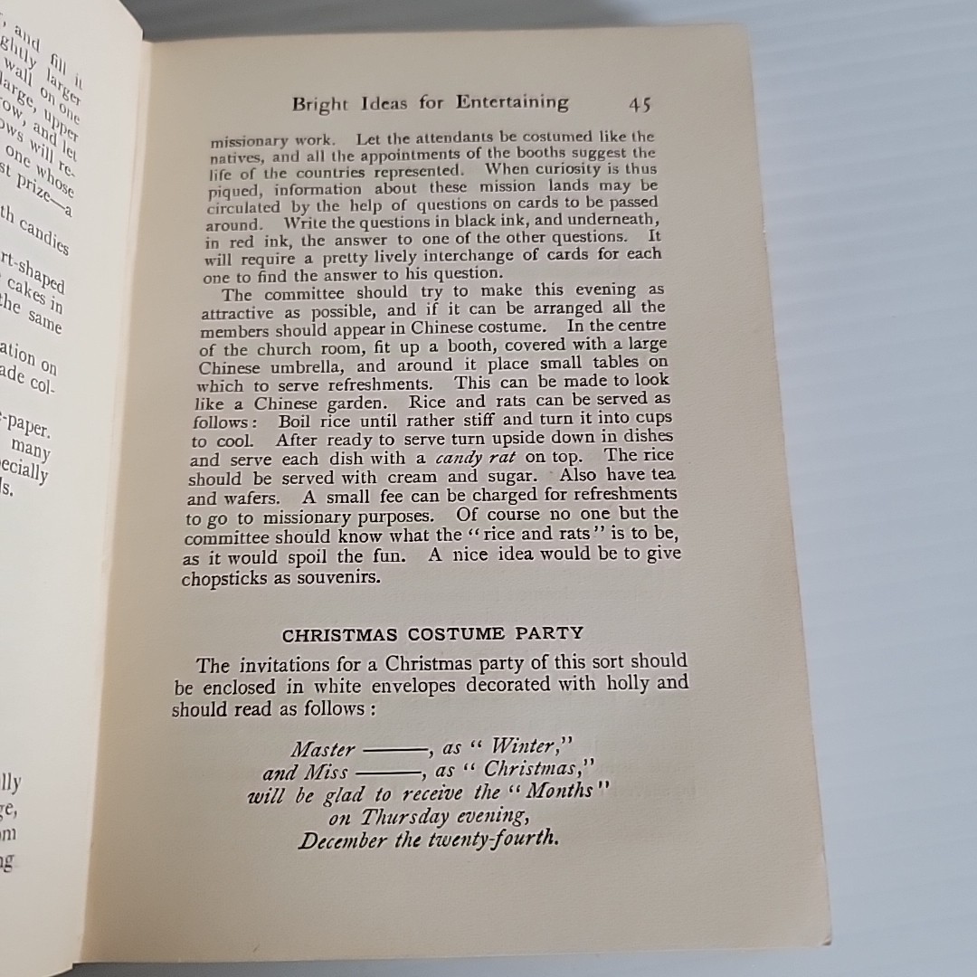 Bright Ideas for Entertaining Mrs Herbert B Linscott 1905 Edwardian Hostess HC