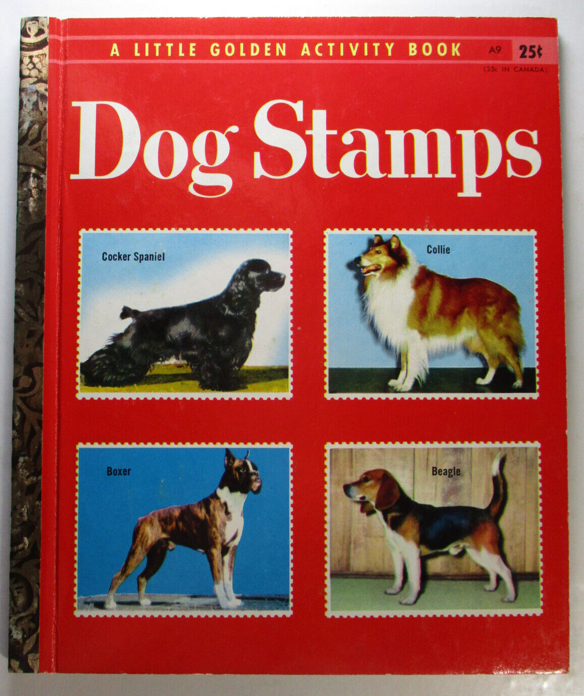 Dog Stamps, Ann McGovern, Little Golden Activity Book, Fine, 1st Printing, 1955