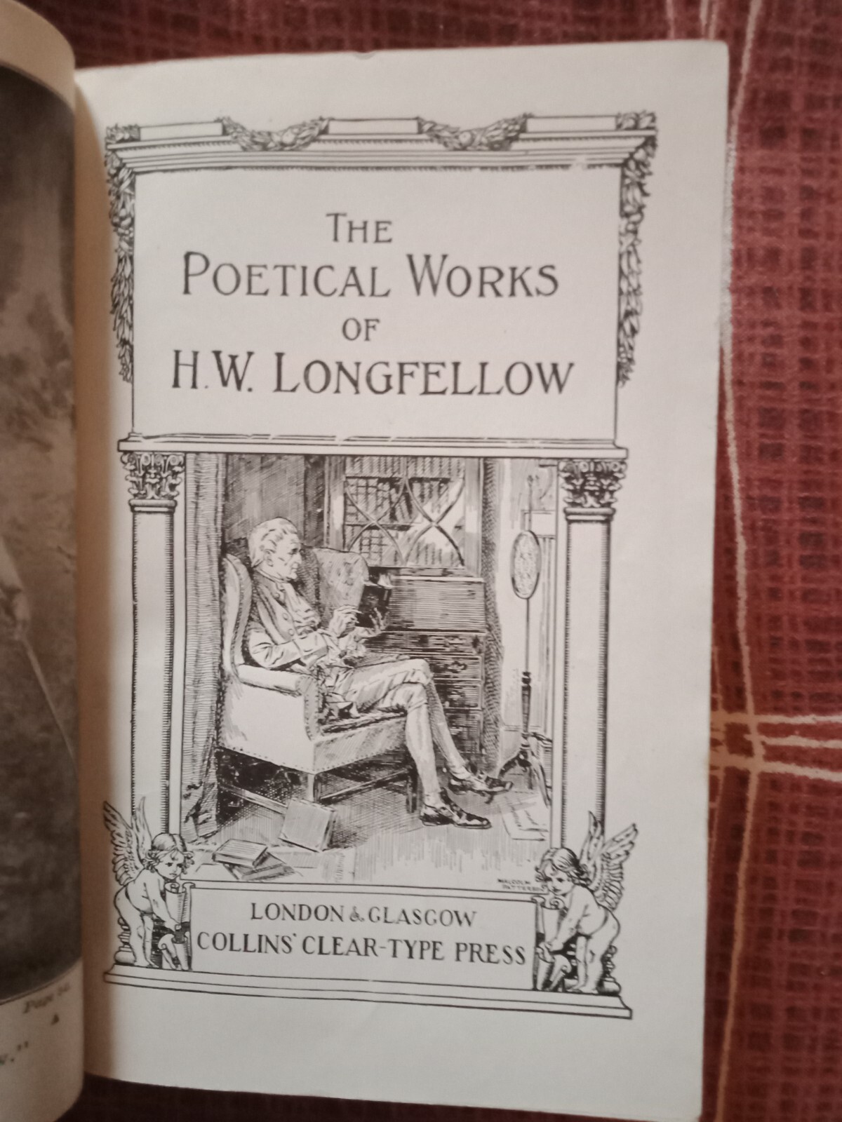 Longfellows Poems Poetical Works Illustrated Leather Vintage Pocket Book