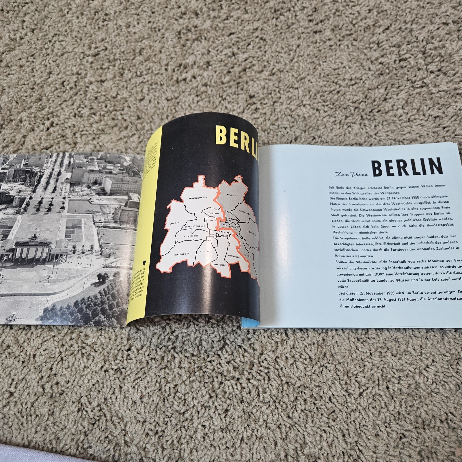 Vintage 1964 Zum Thema Berlin Book Horst Korber German History Booklet Rare