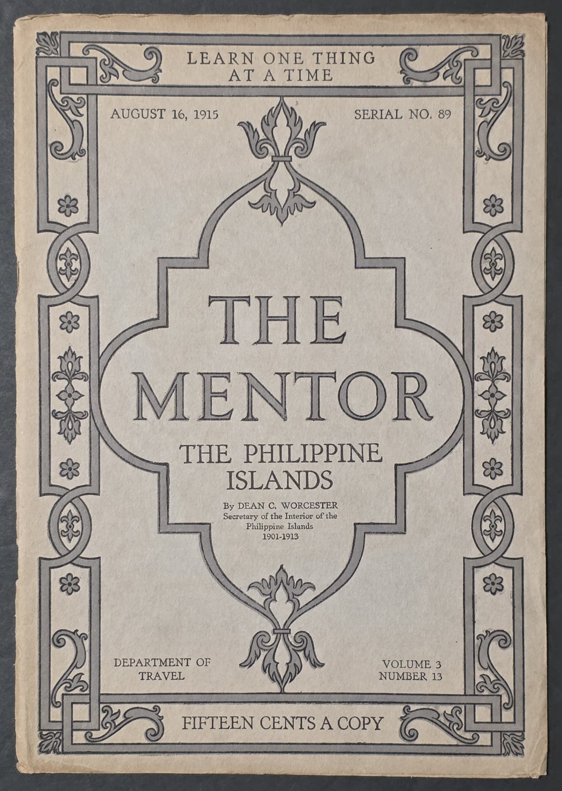 The Mentor Philippine Islands By Dean C. Worcester 1915 Sepia Lithos Aguinaldo